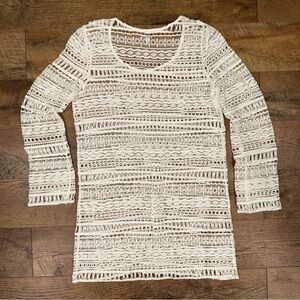 Tavik+ Cream Crochet Knit Swim Cover Up